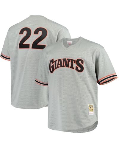 Mitchell & Ness Will Clark San Francisco Giants Big And Tall Cooperstown Collection Mesh Batting Practice Jersey - Gray