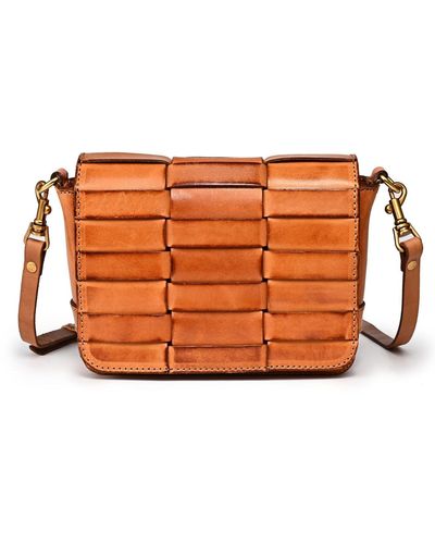 Old Trend Genuine Leather Lupine Crossbody Bag - Orange