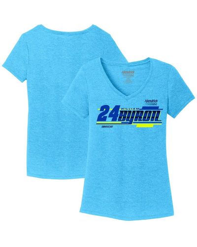 Hendrick Motorsports Team Collection William Byron Tri-blend V-neck T-shirt - Blue
