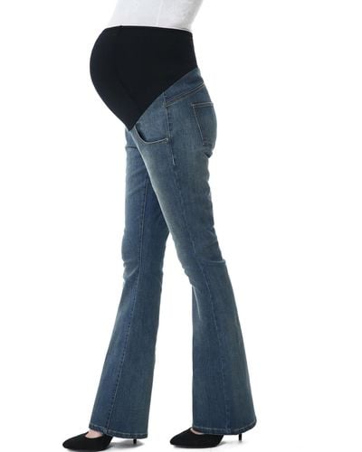 Kimi + Kai Kimi + Kai Maternity Dixie Stretch Flare Leg Denim Jeans - Blue
