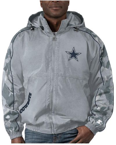 Starter Dallas Cowboys Throwback Thursday Night Lights Hoodie Full-zip Jacket - Gray