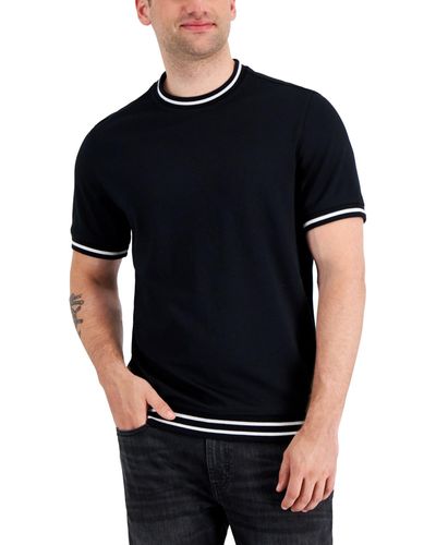 Alfani Tipped T-shirt - Black