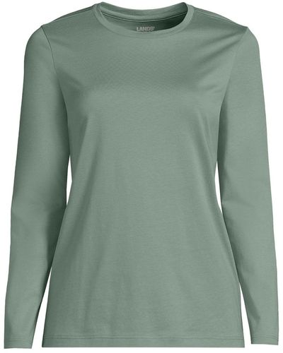 Lands' End Relaxed Supima Cotton T-shirt - Green