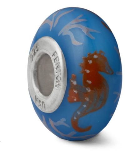 Fenton Glass Jewelry: Scuba Dive Glass Charm - Blue