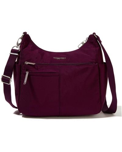 Baggallini Anti-theft Free Time Crossbody Bag - Purple
