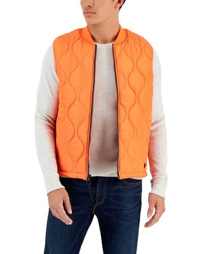 Hawke & Co. Onion Quilted Vest - Orange