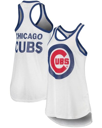 G-III 4Her by Carl Banks Chicago Cubs Tater Racerback Tank Top - White