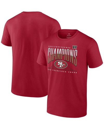Fanatics San Francisco 49ers 2023 Nfc Champions Not Done Yet Big And Tall T-shirt - Red