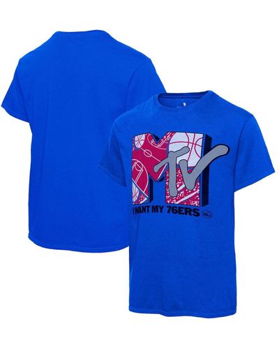 Junk Food Philadelphia 76ers Nba X Mtv I Want My T-shirt - Blue