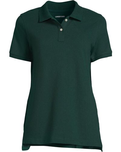 Lands' End School Uniform Tall Short Sleeve Mesh Polo Shirt - Green