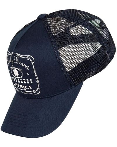Lucky Brand Vintage-like Trucker Hat - Blue