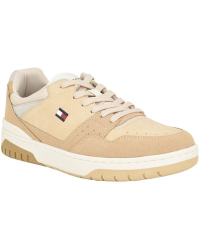Tommy Hilfiger Nashon Lace Up Fashion Sneakers - Natural