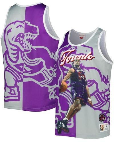 Mitchell & Ness Vince Carter Purple And Gray Toronto Raptors Sublimated Player Tank Top