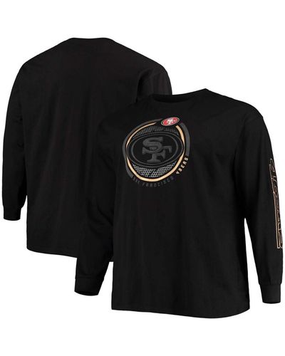Fanatics Big And Tall San Francisco 49ers Color Pop Long Sleeve T-shirt - Black