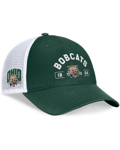 Top Of The World Green/white Ohio Bobcats Free Kick Trucker Adjustable Hat