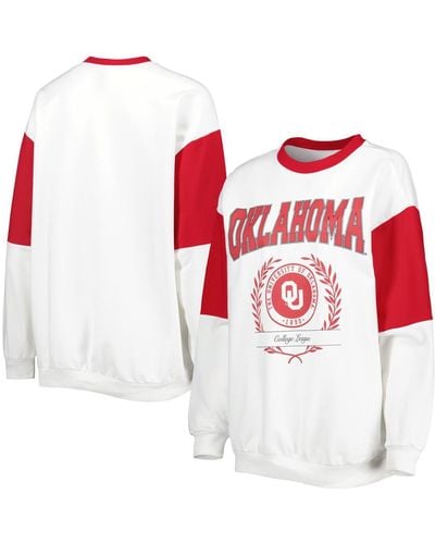 Gameday Couture Oklahoma Sooners It's A Vibe Dolman Pullover Sweatshirt - White