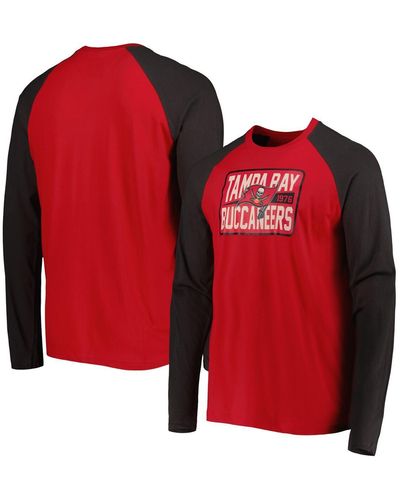 KTZ Tampa Bay Buccaneers Current Raglan Long Sleeve T-shirt - Red