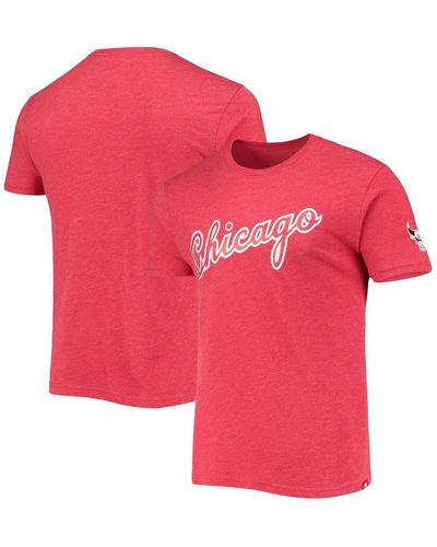 Sportiqe Chicago Bulls 2021/22 City Edition Comfy Tri Blend T-shirt - Red