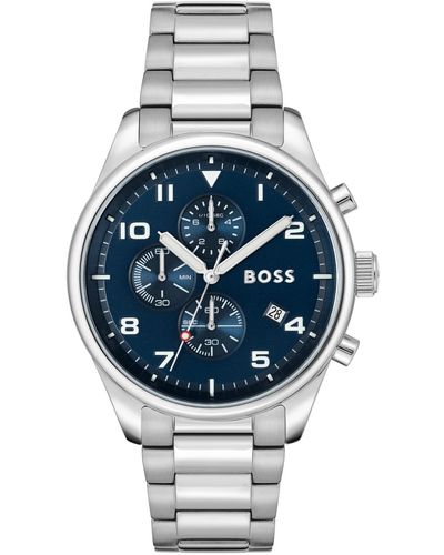 BOSS Boss View Stainless Steel Bracelet Watch - Gray