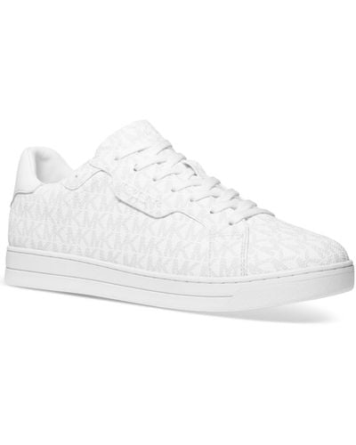 Michael Kors Keating Lace-up Logo Sneaker - White
