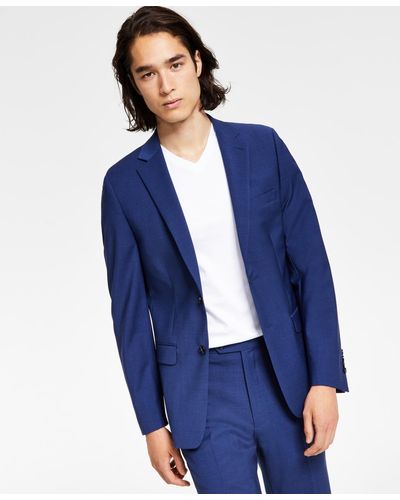 Calvin Klein Skinny-fit Infinite Stretch Suit Jacket - Blue