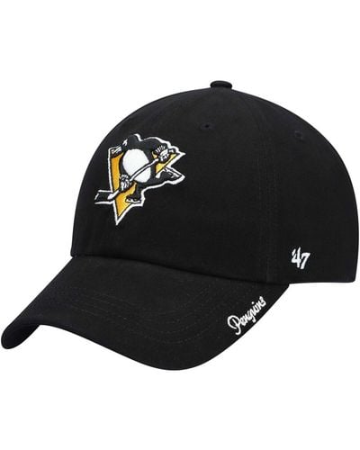 '47 Pittsburgh Penguins Team Miata Clean Up Adjustable Hat - Black