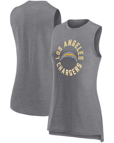 Fanatics Los Angeles Chargers What Goes Around Tank Top - Gray