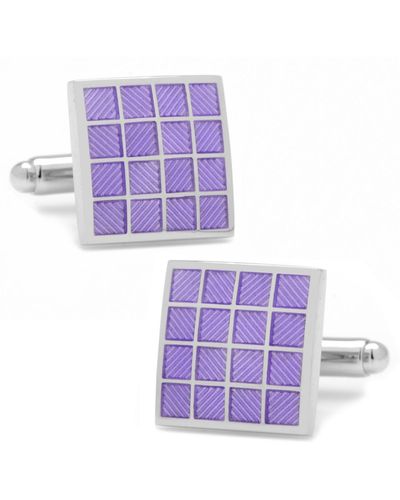 Cufflinks Inc. Checker Square Cufflinks - Purple