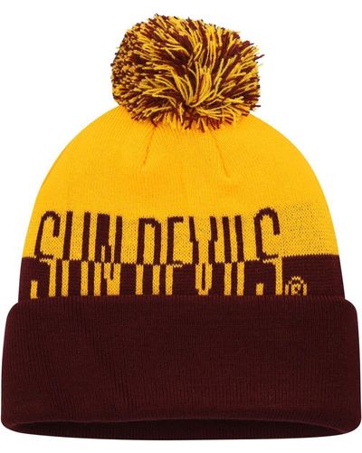 adidas Maroon And Gold Arizona State Sun Devils Colorblock Cuffed Knit Hat - Multicolor