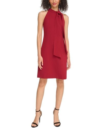 Vince Camuto Bow-neck Halter Dress - Red