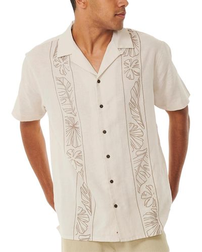 Rip Curl Mod Tropics Vert Short Sleeve Shirt - White
