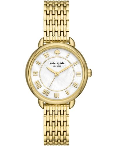 Kate Spade Lily Avenue Three Hand -tone Stainless Steel Watch 34mm - Metallic