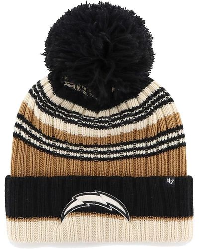 '47 Los Angeles Chargers Barista Cuffed Knit Hat - Black