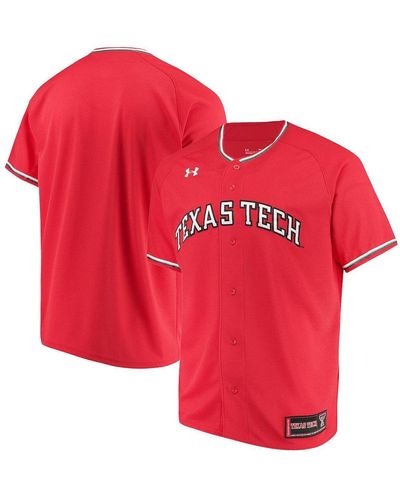 Under Armour Men's Texas Tech Red Raiders White Replica Baseball Jersey, Large