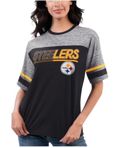 G-III 4Her by Carl Banks Pittsburgh Steelers Track T-shirt - Blue