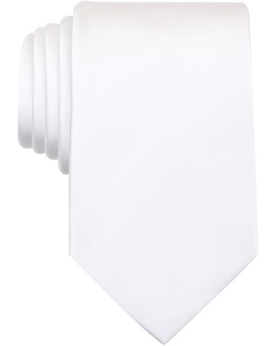 Perry Ellis Oxford Solid Tie - White