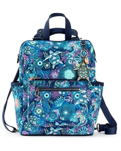Sakroots Recycled Loyola Convertible Backpack - Blue