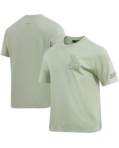 Pro Standard Los Angeles Dodgers Neutral Cj Dropped Shoulders T-shirt - Green