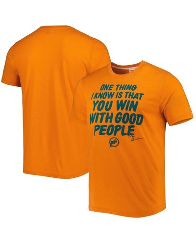 Homage Miami Dolphins Hyper Local Tri-blend T-shirt - Orange