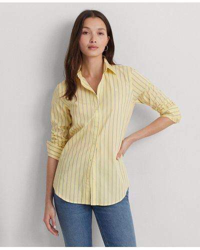 Lauren by Ralph Lauren Cotton Striped Shirt - Natural