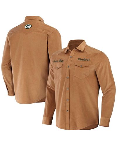 Fanatics Nfl X Darius Rucker Collection By Green Bay Packers Western Full-snap Shirt - Brown