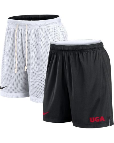 Nike White/black Georgia Bulldogs Primetime Reversible Performance Shorts
