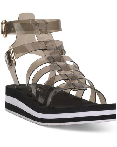 Jessica Simpson Bimala Strappy Platform Gladiator Sandals - Metallic