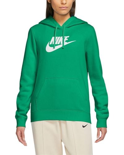 Nike Sportswear Club Fleece Logo Pullover Hoodie - Green