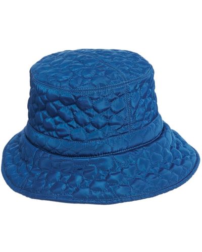 Scala Quilted Big Brim Rain Hat - Blue