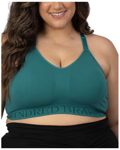 Kindred Bravely Plus Size Sublime Hands-free Pumping & Nursing Sports Bra S - Green
