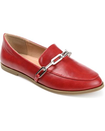 Journee Collection Madison Chain Loafer - Red