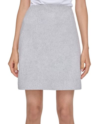 Calvin Klein Short Back-zip Pencil Skirt - Gray