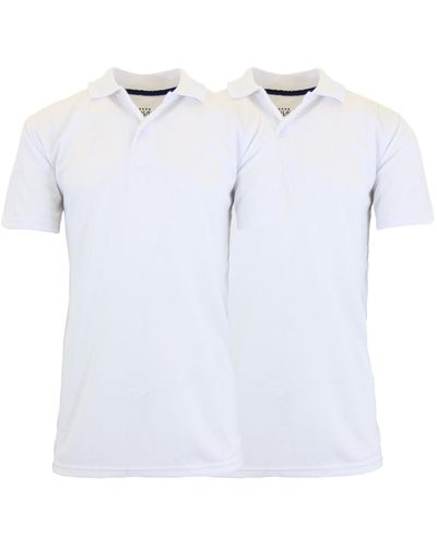 Galaxy By Harvic Tag Less Dry-fit Moisture-wicking Polo Shirt - White