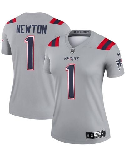 Nike Cam Newton New England Patriots Inverted Legend Jersey - Gray